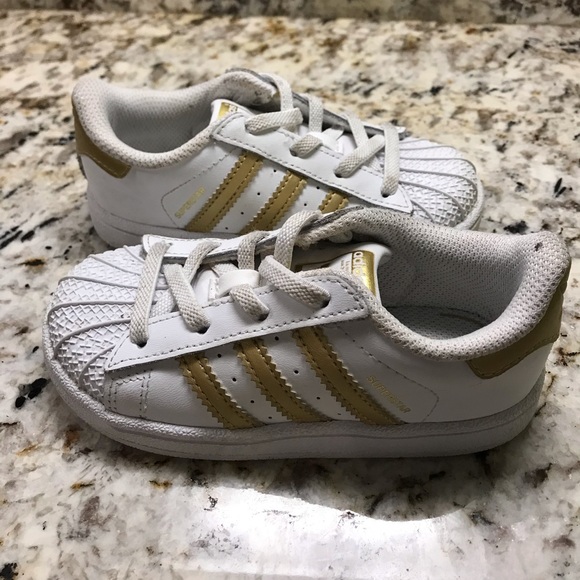 Adidas Gold and White stripes - Picture 3 of 3
